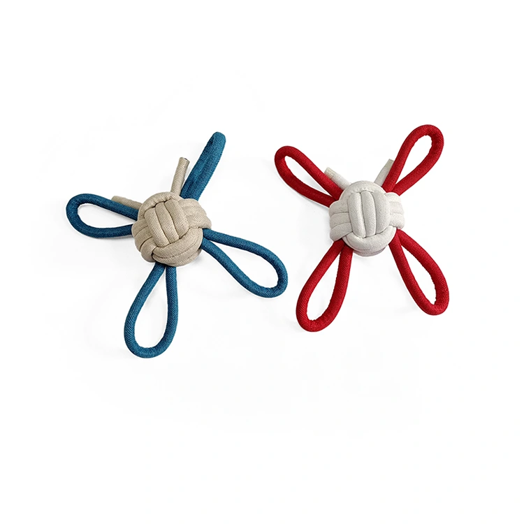 4-Looped Ball Rope Dog Toy