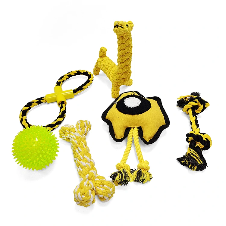 Chew Rope Bone TPR Dog Toy Set