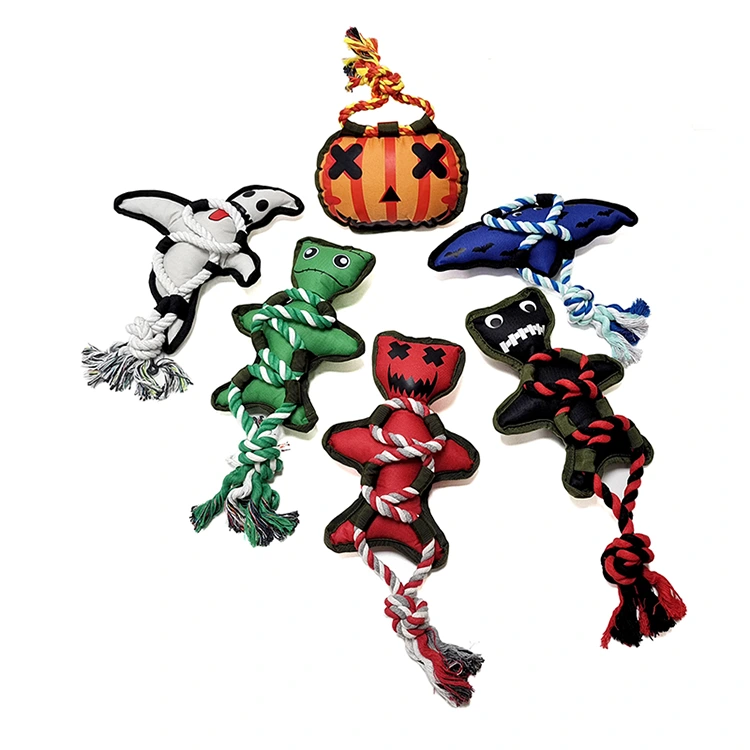 Holiday Stuffed Pet Toy with Rope
