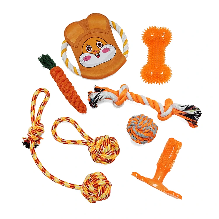 Indoor Outdoor 8 PCS Pack Dog Toy