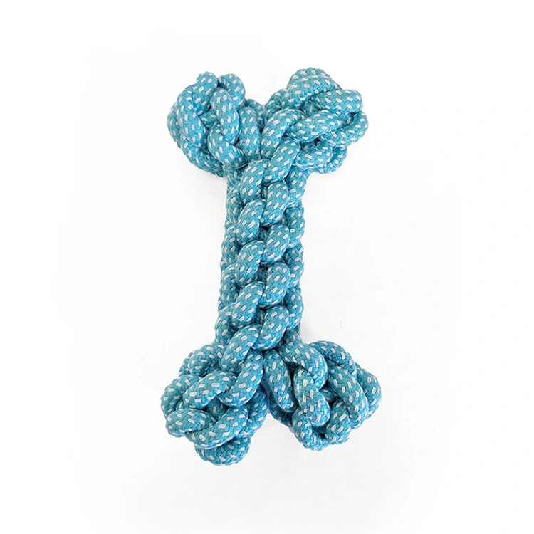 Recycled Cotton Braided Rope Bone for Dog Chewing